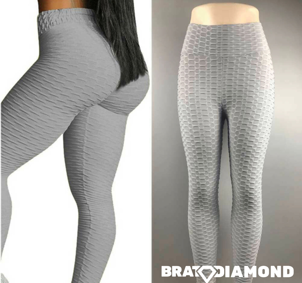Lilvigor Women's High Waist Textured Yoga Pants Ruched Butt Lifting Anti  Cellulite Tummy Control Workout Leggings - Walmart.com